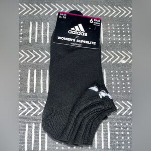 $20 Women’s Adidas 6 Pair Pack Superlite Socks Black Size 5-10